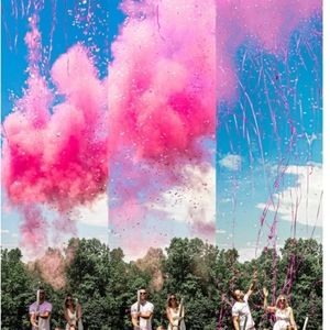 Poof there it is gender reveal cannons